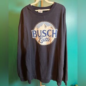 Busch Latte Navy Blue Sweatshirt Plus Size Unisex
